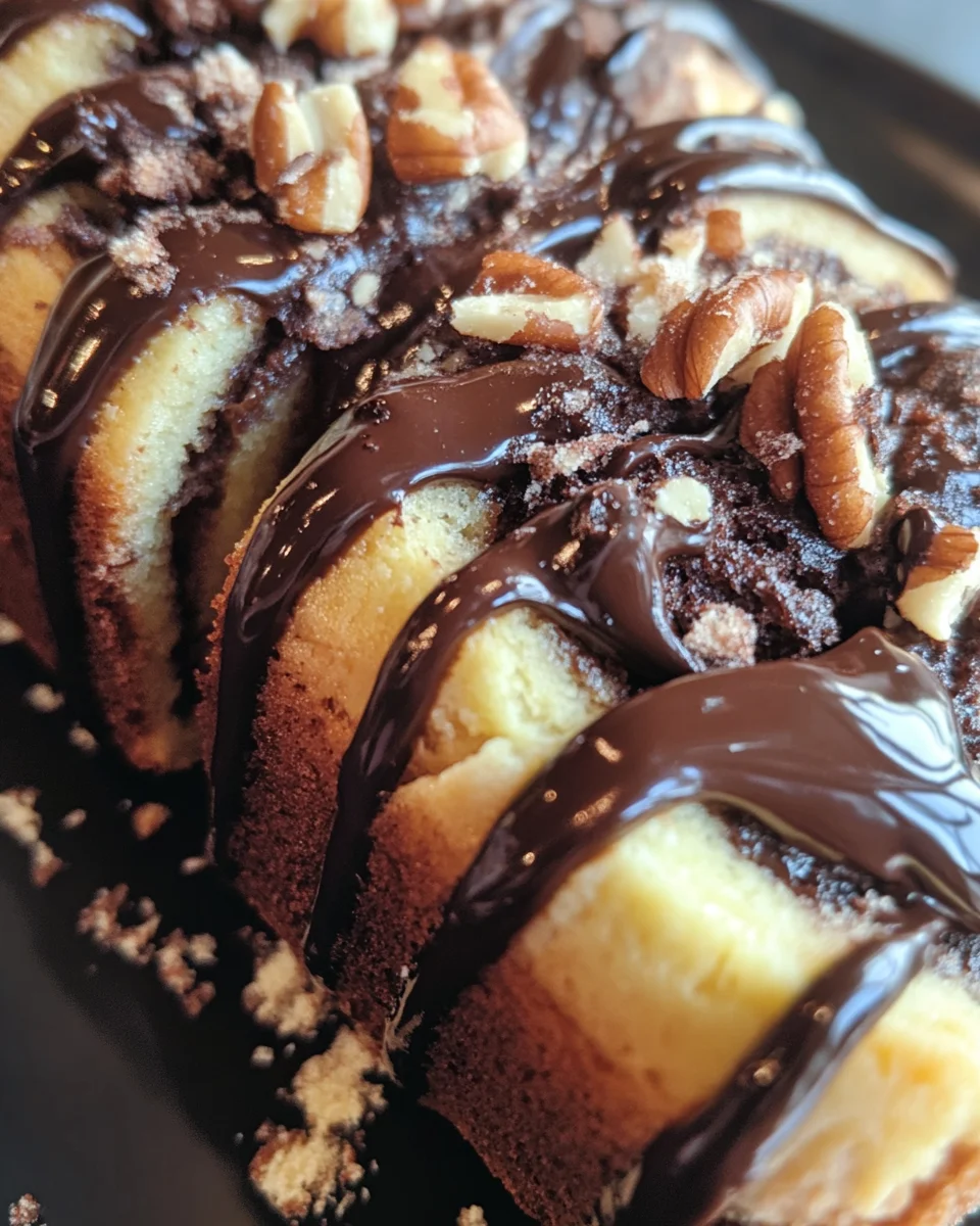 Chocolate Swirl Banana Bread with Walnuts