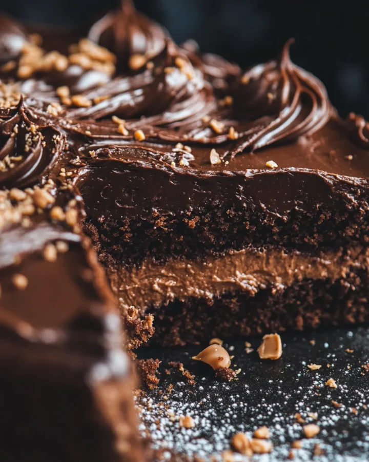 Chocolate peanut butter cake
