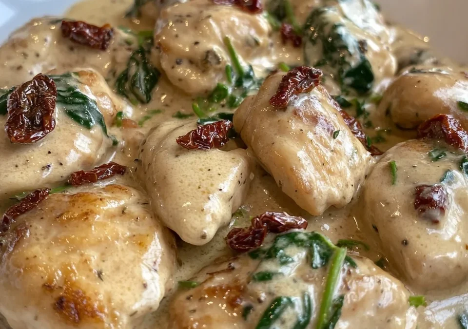 Creamy Tuscan Chicken with Spinach and Sun-Dried Tomatoes