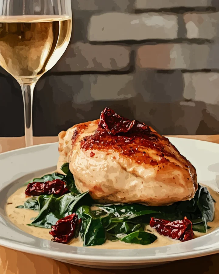 Creamy Tuscan Chicken with Spinach and Sun-Dried Tomatoes