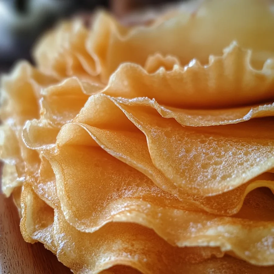 Crispy Ruffled Crepes