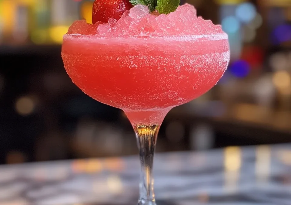 Frozen Miami Vice Cocktail