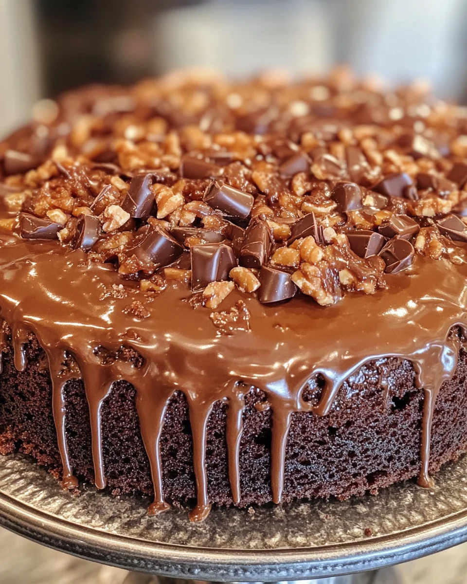 German Chocolate Poke Cake
