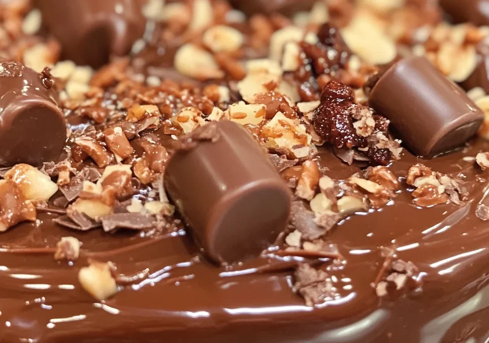 German Chocolate Poke Cake