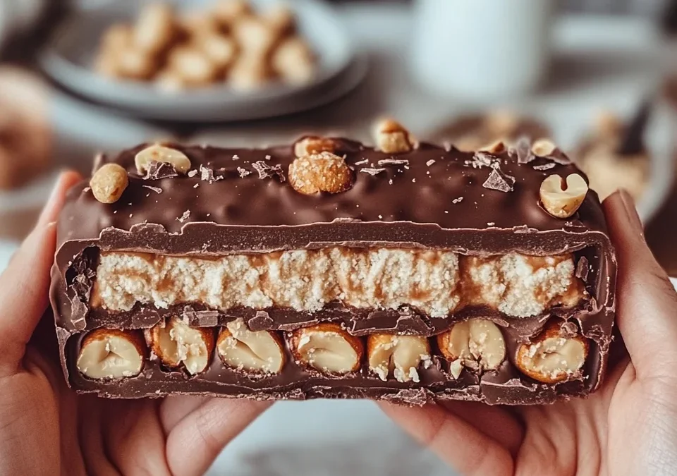 Giant Chocolate Candy Bar with Peanuts and Nougat
