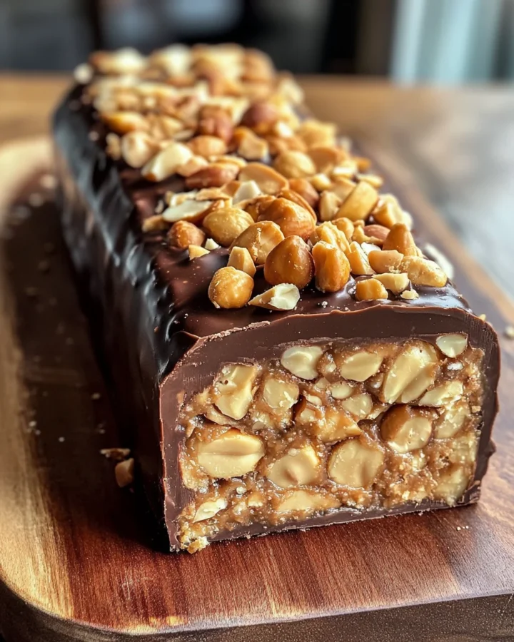 Giant Chocolate Candy Bar with Peanuts and Nougat