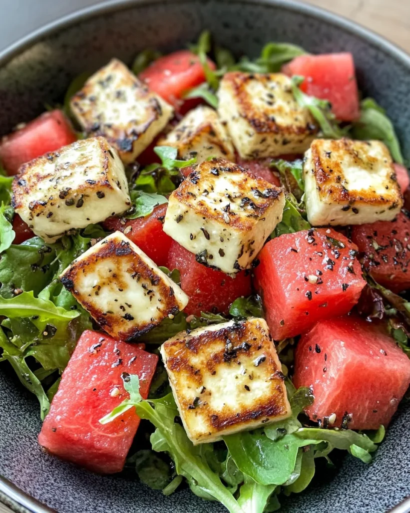 Halloumi Watermelon Salad