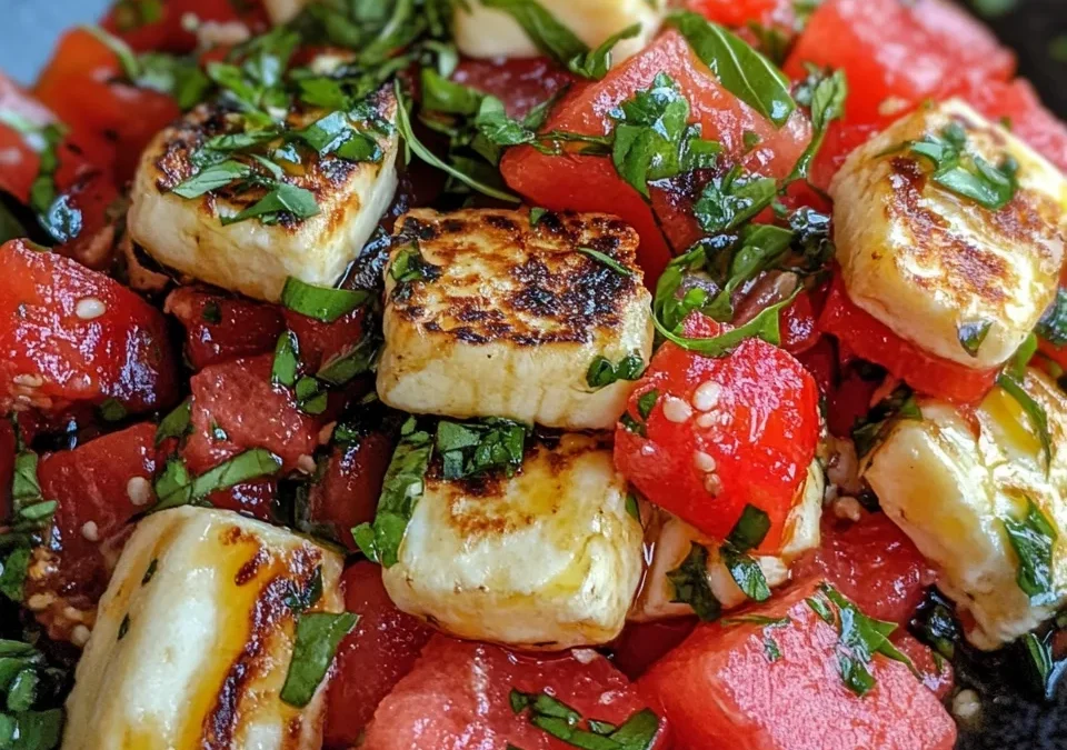 Halloumi Watermelon Salad