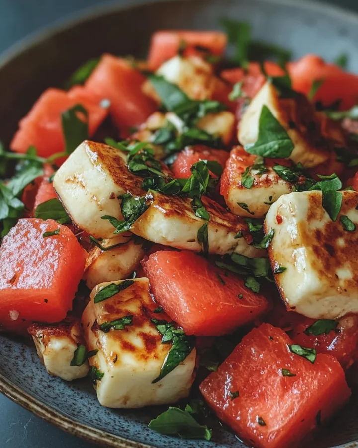 Halloumi Watermelon Salad