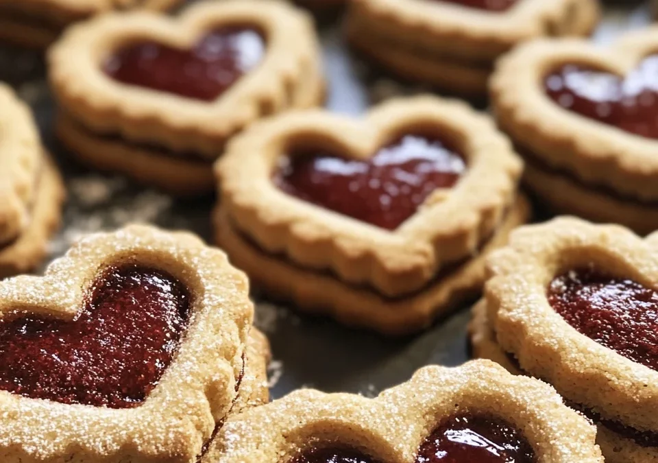 Heart Linzer Cookies