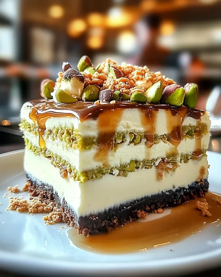Heavenly Pistachio White Chocolate Cheesecake 