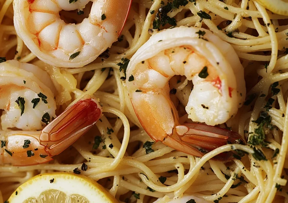 Lemon Garlic Shrimp Pasta