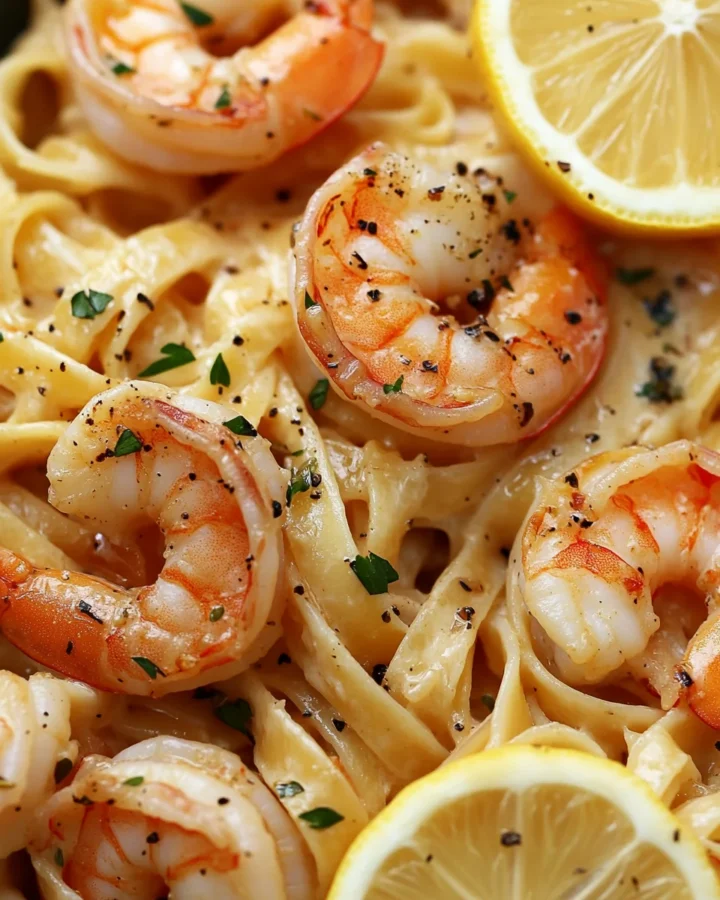 Lemon Garlic Shrimp Pasta