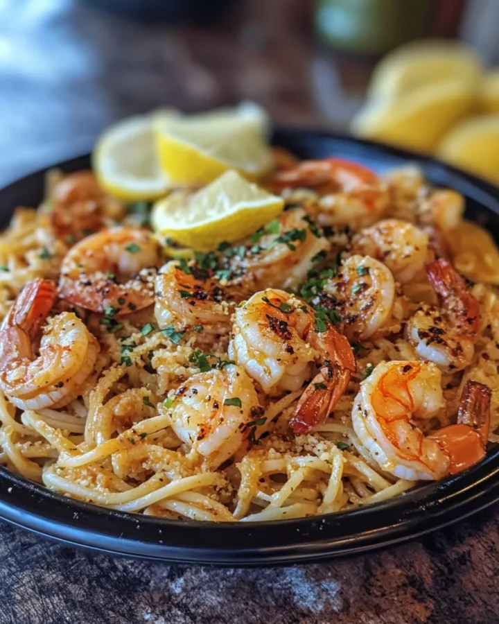 Lemon Garlic Shrimp Pasta