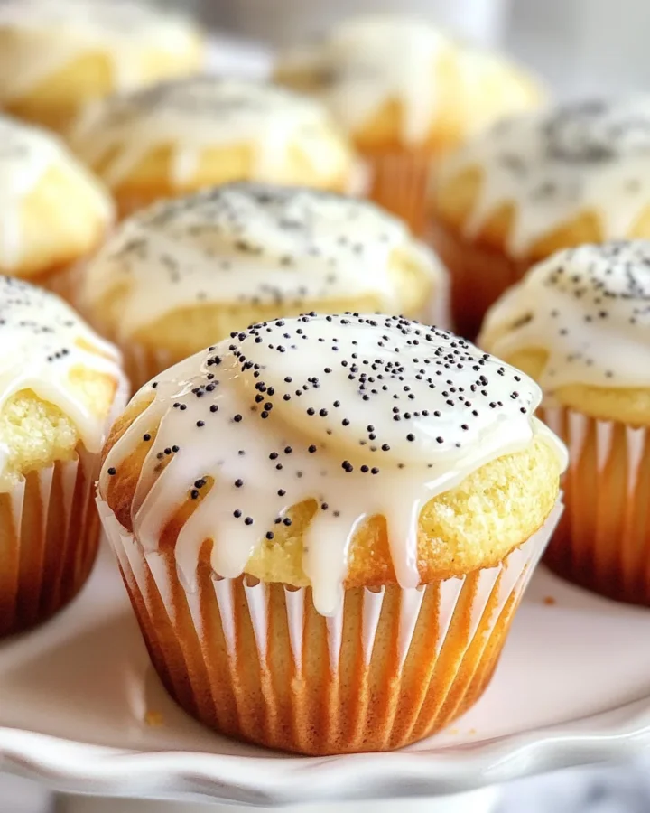 Lemon Poppy Seed Muffins with Glazed Icing
