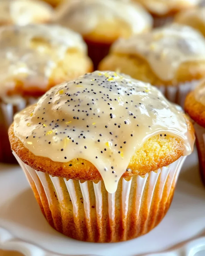 Lemon Poppy Seed Muffins with Glazed Icing