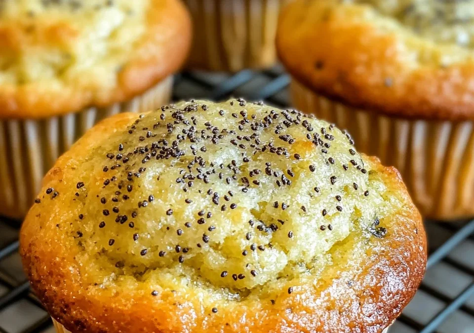Lemon Poppyseed Zucchini Muffins