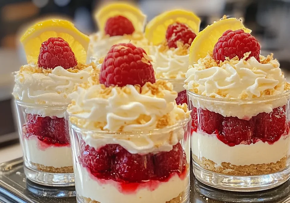 Lemon Raspberry Cheesecake Parfaits