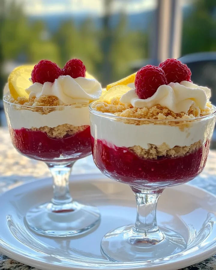 Lemon Raspberry Cheesecake Parfaits