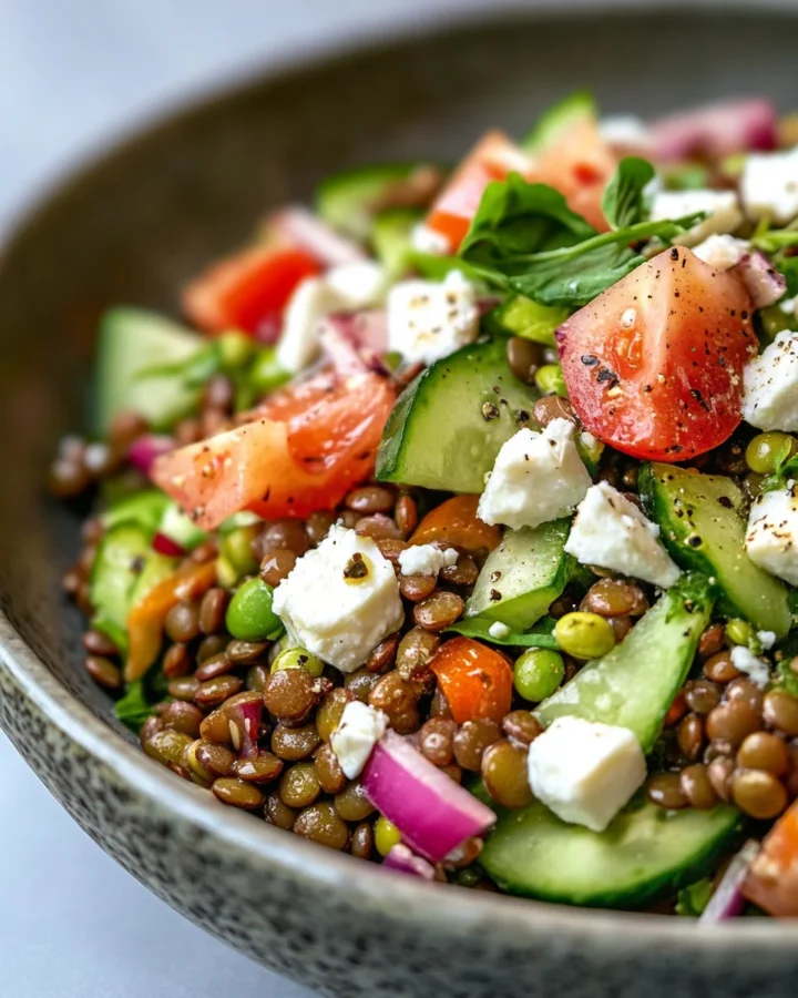 Lentil and Goat Cheese Salad