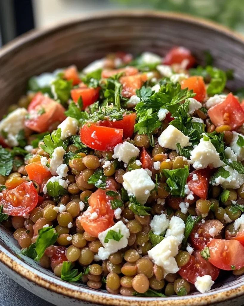 Lentil and Goat Cheese Salad