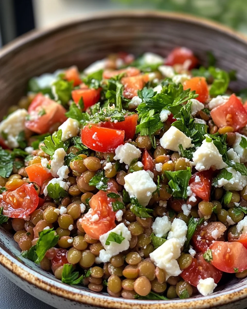 Lentil and Goat Cheese Salad