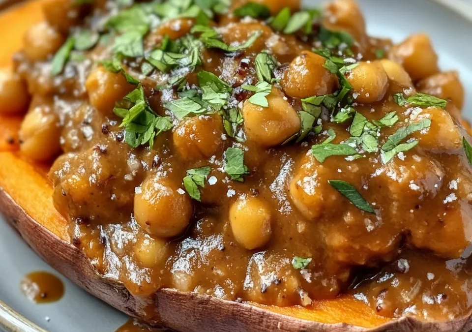 Loaded Sweet Potatoes with Chickpeas