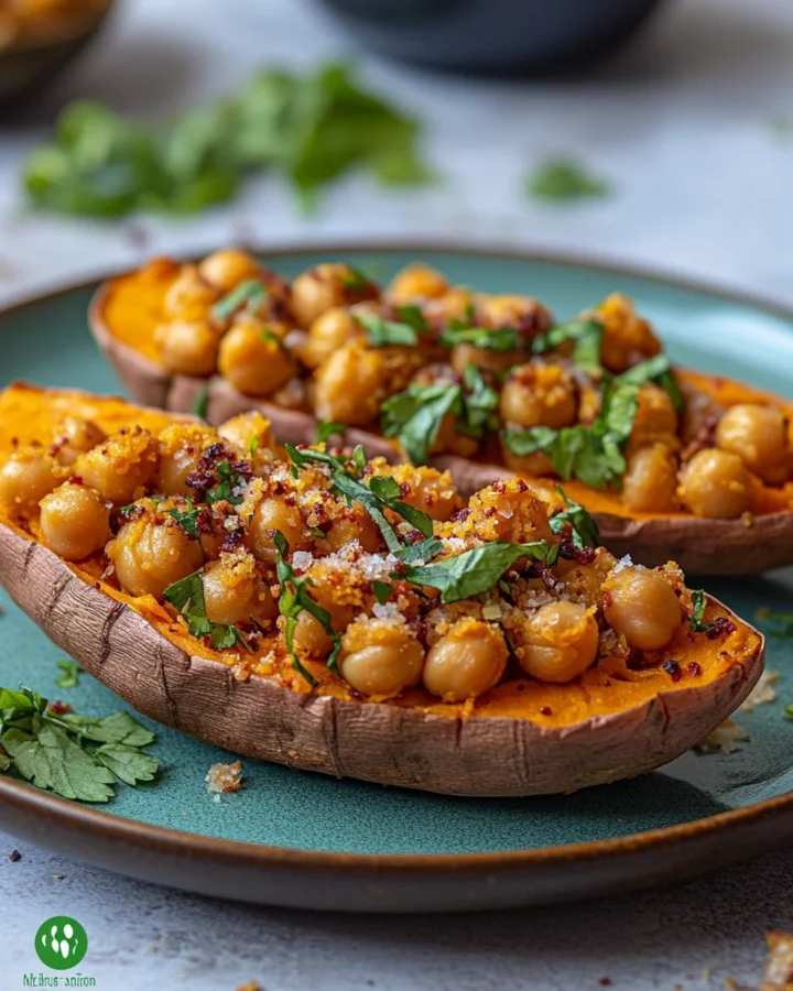 Loaded Sweet Potatoes with Chickpeas
