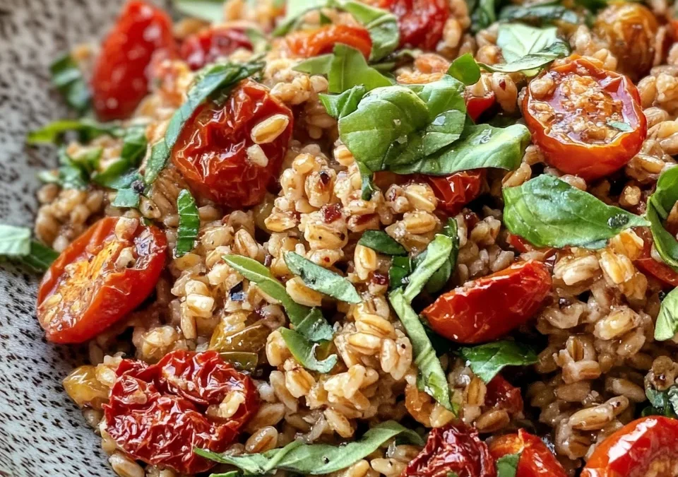Mediterranean Farro Salad with Sun-Dried Tomatoes