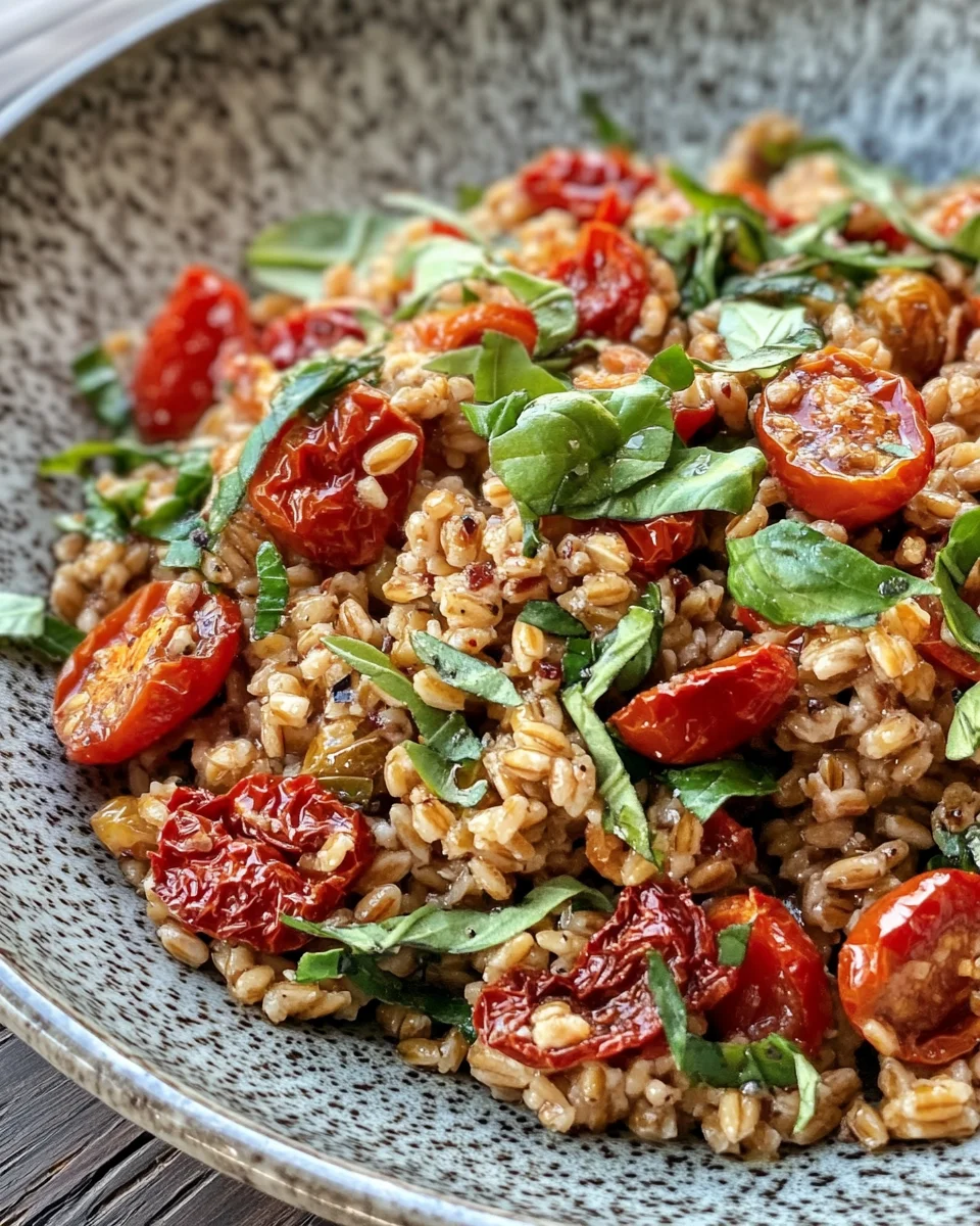 Mediterranean Farro Salad with Sun-Dried Tomatoes