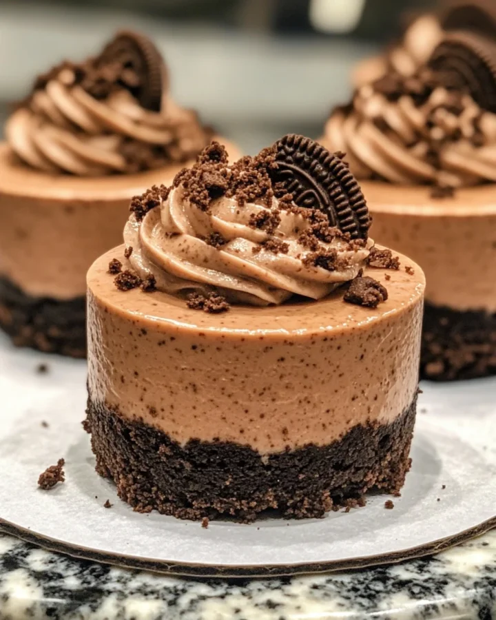 Mini Mocha Cheesecakes with Oreo Crust