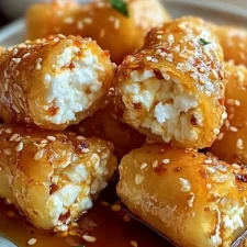 Oven Fried Feta Rolls with Chili Honey Recipe