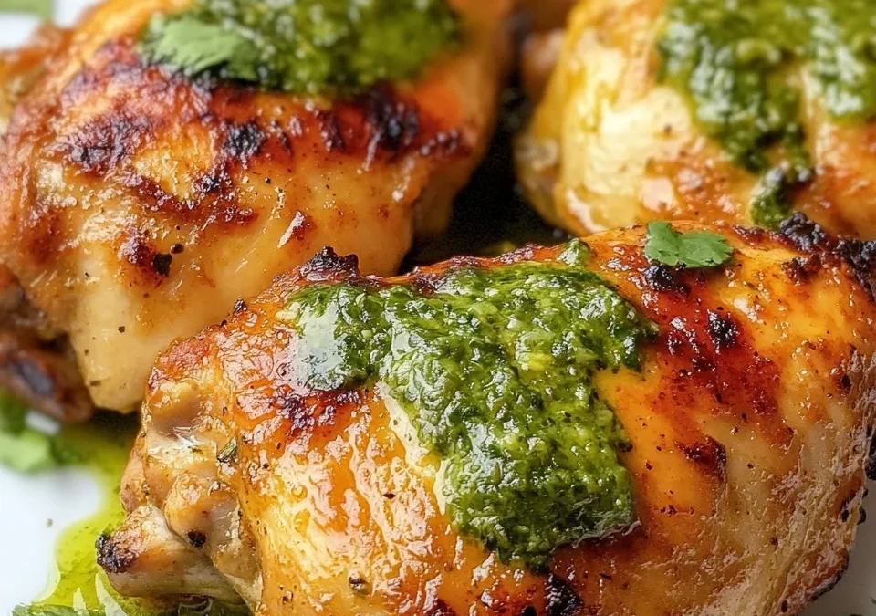 Peruvian Chicken with Green Sauce