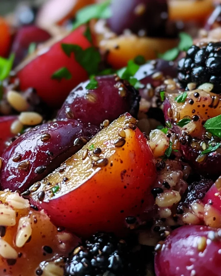 Plum and Blackberry Grain Salad 