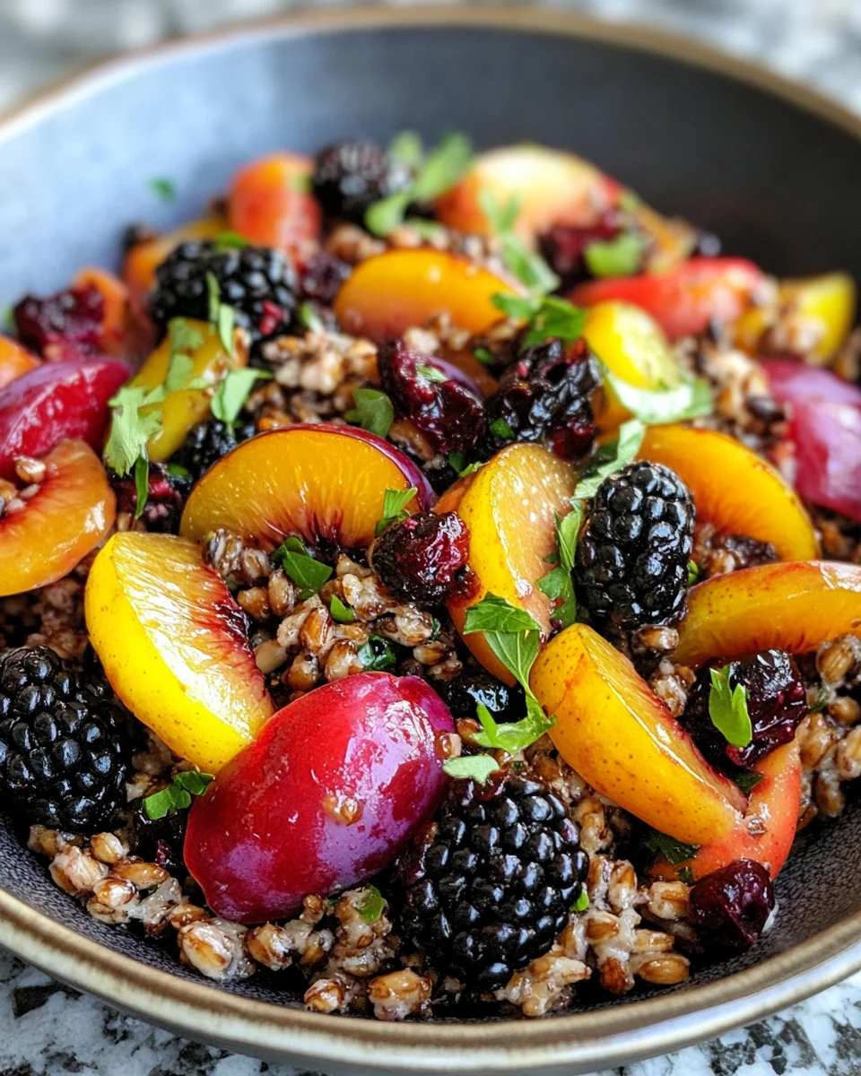 Plum and Blackberry Grain Salad