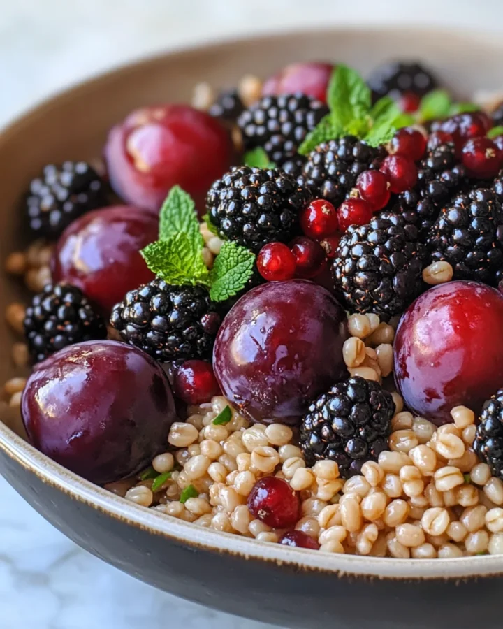 Plum and Blackberry Grain Salad