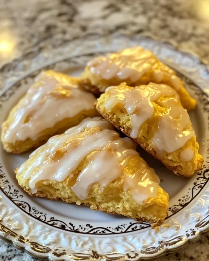 Pumpkin Scones with Maple Glaze 