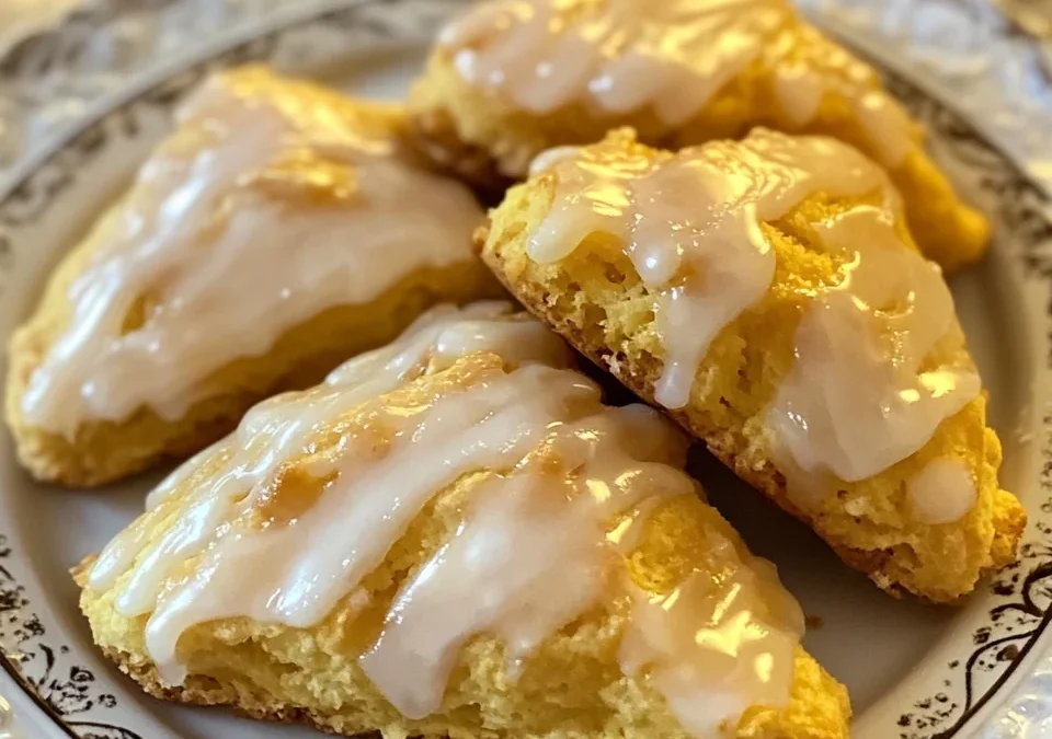 Pumpkin Scones with Maple Glaze
