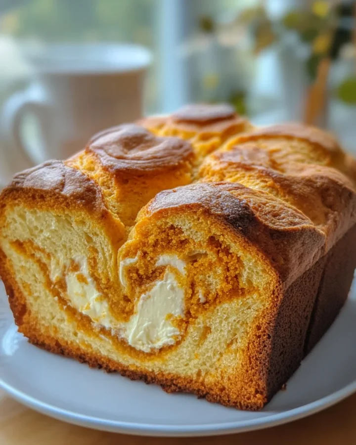 Pumpkin Spice Bread with Cream Cheese Filling