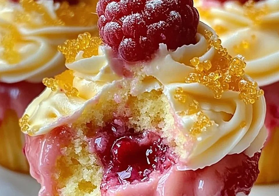 Raspberry Lemon Heaven Cupcakes