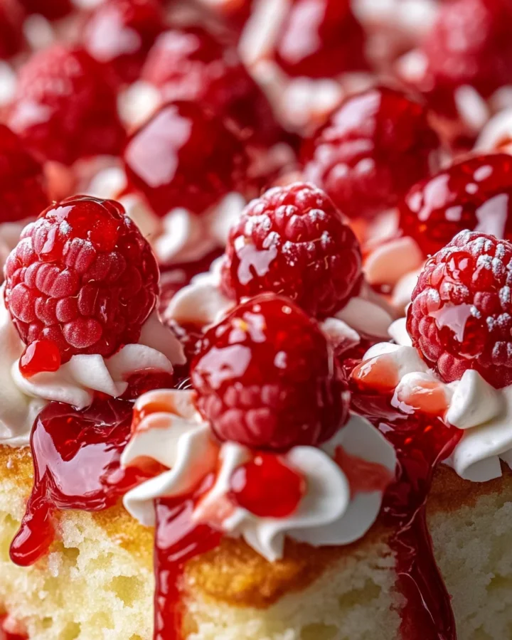 Raspberry Zinger Poke Cake