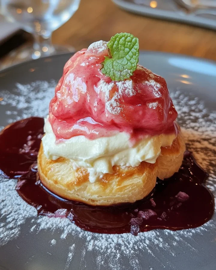 Rhubarb Cream Puffs