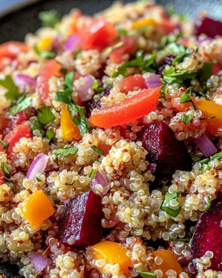 Roasted Beet and Quinoa Salad with Orange Vinaigrette