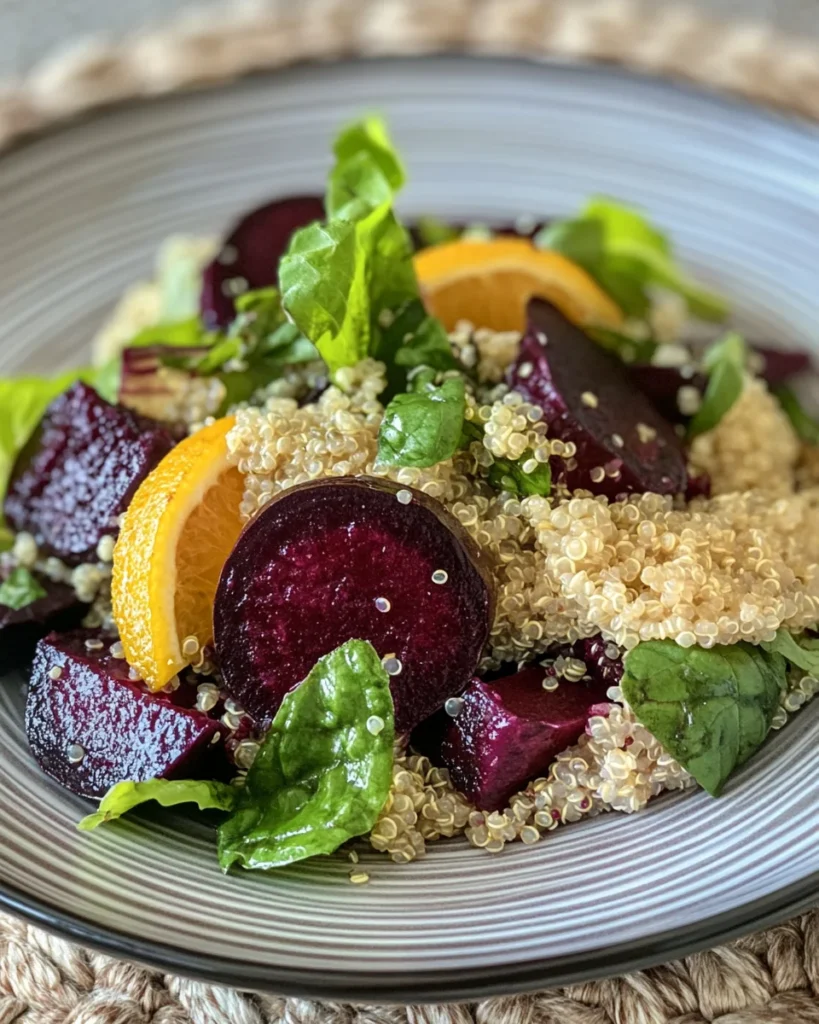 Roasted Beet and Quinoa Salad with Orange Vinaigrette