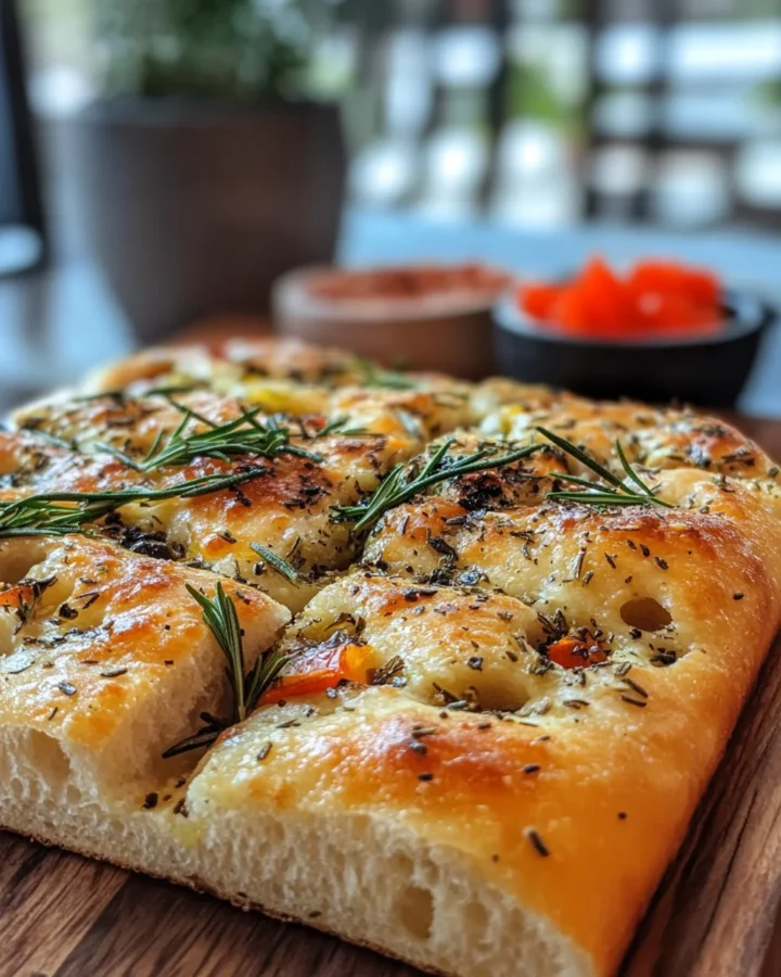 Rustic Olive and Rosemary Focaccia