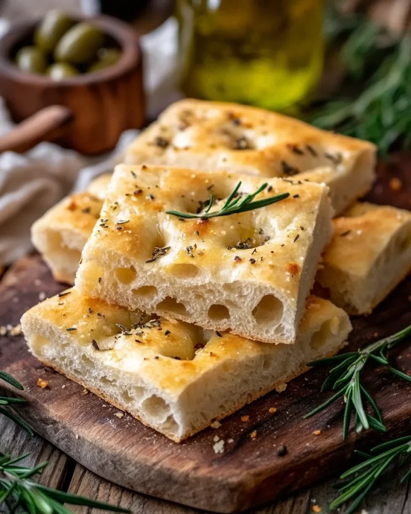 Rustic Olive and Rosemary Focaccia