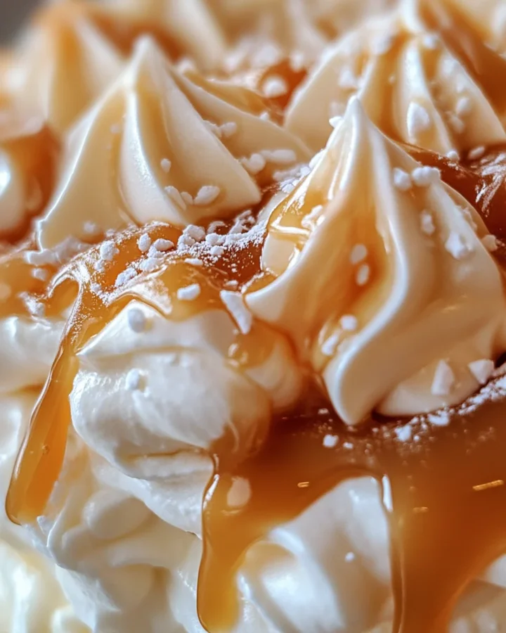 Salted Caramel Shortbread Pavlova