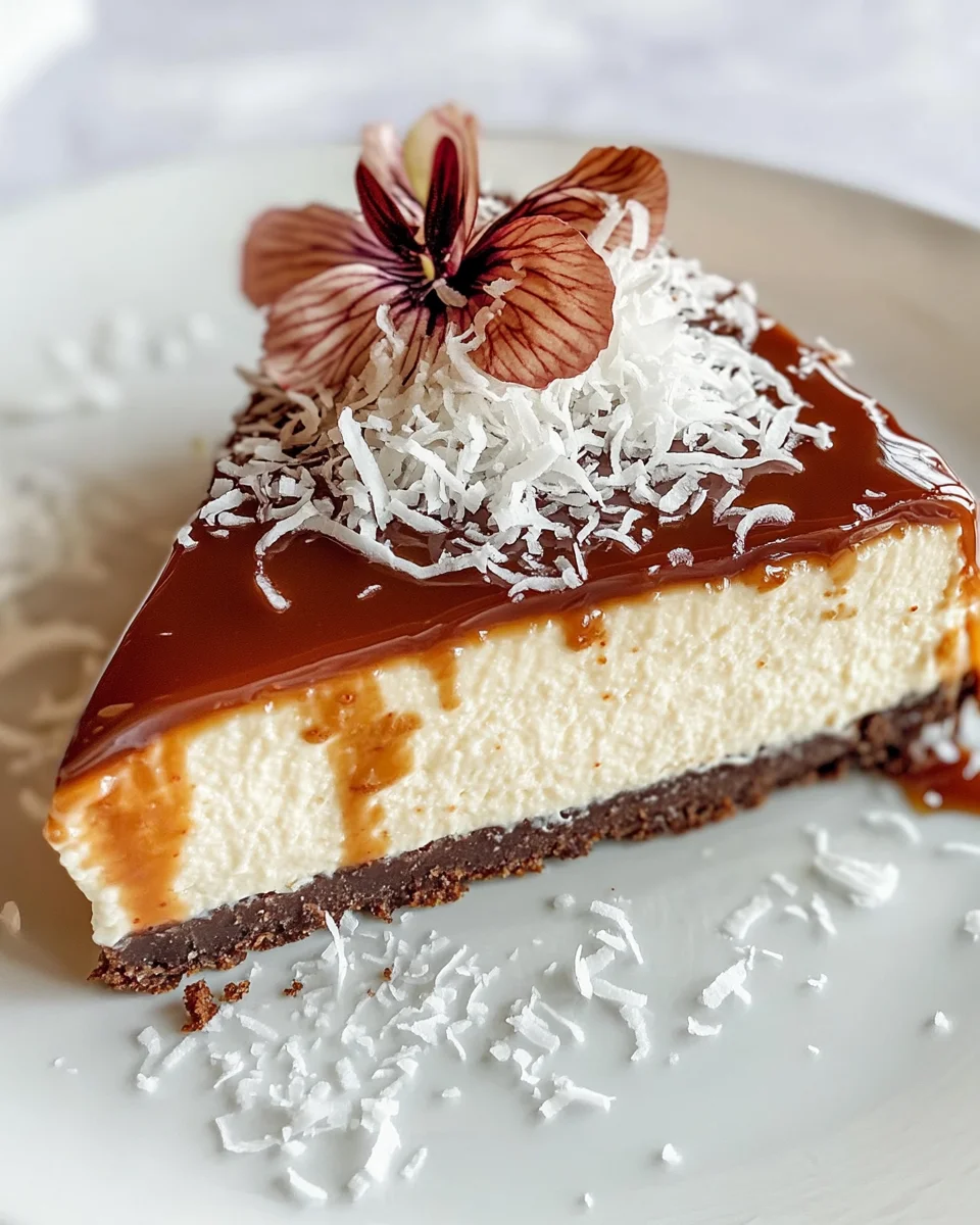Samoa Cheesecake with Coconut Caramel