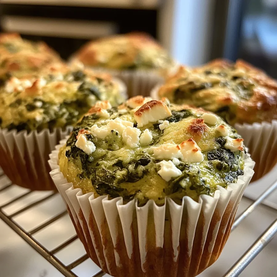 Savory Spinach and Feta Muffins 