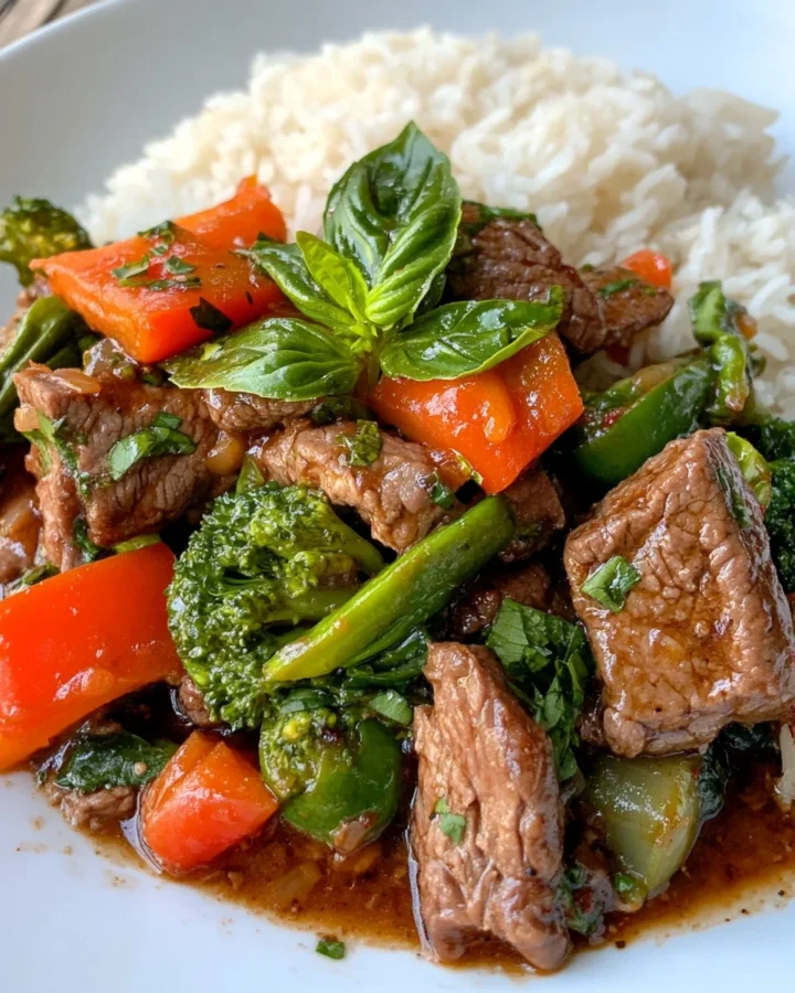 Spicy Thai Basil Beef Stir-Fry